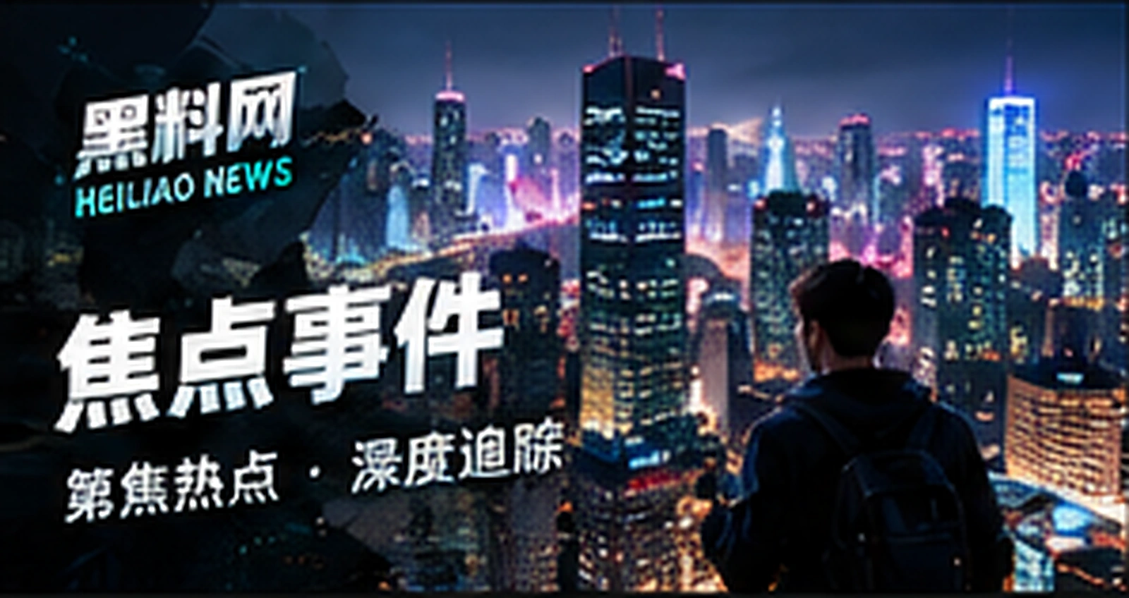 焦点事件的城市与编辑桌概念图（概念配图）
